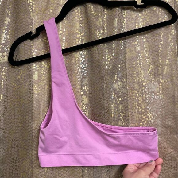 Free People Intimately Pink Orchid One Shoulder Seamless Bralette XS/S NWOT - Picture 1 of 3